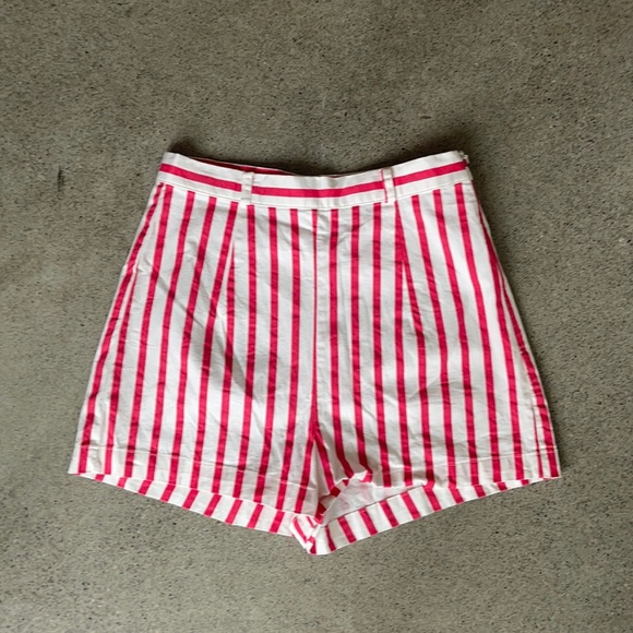 Candy-Striped High Waisted Shorts - Picture 1 of 3